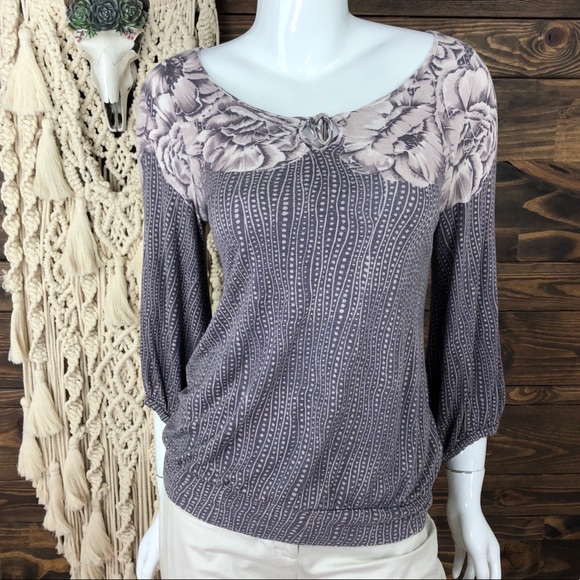 Deletta‎ | Floral Tie Front Blouse - Picture 1 of 5